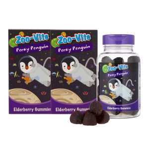 Zoo-Vite Perky Penguin Gummies [Twin Pack][Suitable for Kids] 黑接骨木软糖