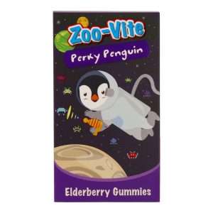 Zoo-Vite Perky Penguin Gummies [Twin Pack][Suitable for Kids] 黑接骨木软糖