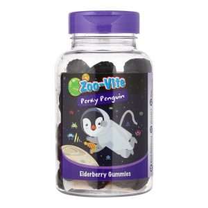 Zoo-Vite Perky Penguin Gummies [Twin Pack][Suitable for Kids] 黑接骨木软糖